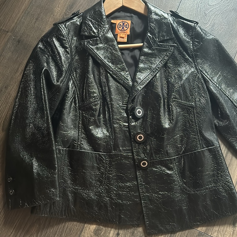 Perfect condition Tory Burch Leather crop jacket - Picture 11 of 11